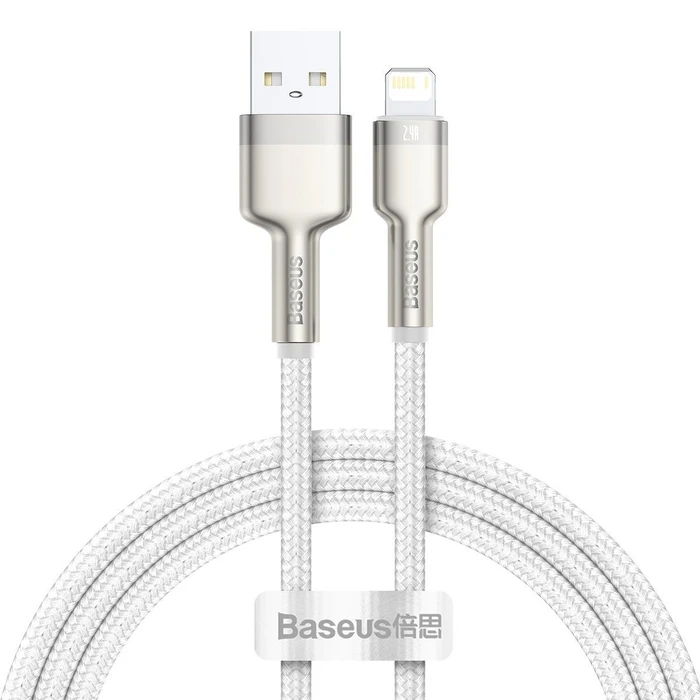 Καλώδιο USB to Lightning Baseus Cafule 2.4A 1m (white)