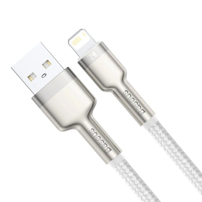 Καλώδιο USB to Lightning Baseus Cafule 2.4A 1m (white)