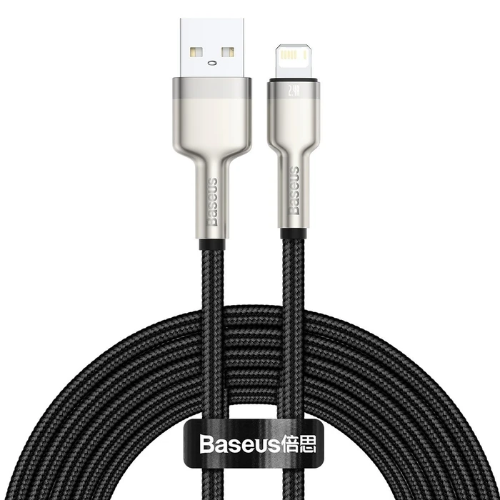 Καλώδιο USB to Lightning Baseus Cafule 2.4A 2m (black)