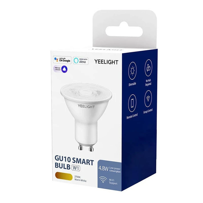 Yeelight Smart Λάμπα LED 4.8W για Ντουί GU10 Θερμό Λευκό 350lm YLDP004
