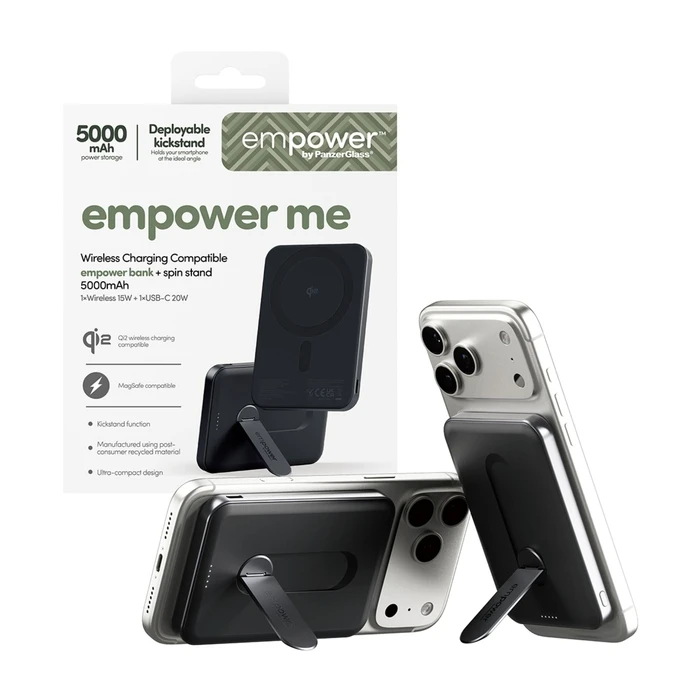PanzerGlass Empower MagSafe 5000mAh 20W with USB-C Port - Black
