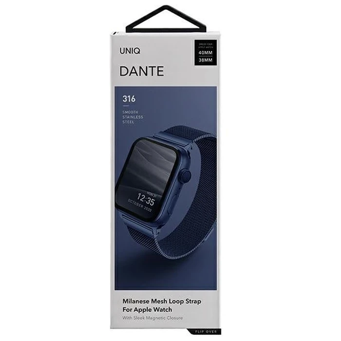 UNIQ Dante Strap Apple Watch Series 4/5/6/7/SE/8/9/10 40/41/42mm Stainless Steel blue/cobalt blue