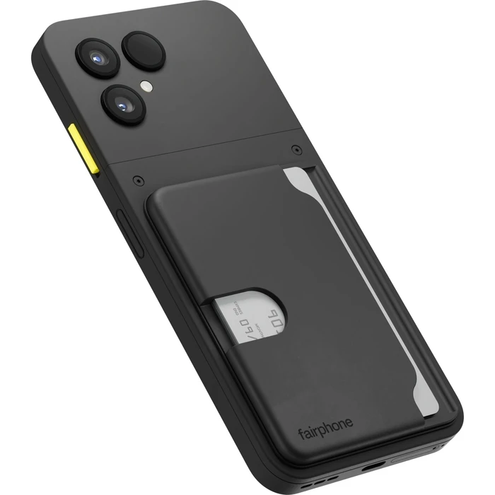 Fairphone Card Holder for Fairphone 6 - Modular Plastic (Holds 3 Cards) - Black
