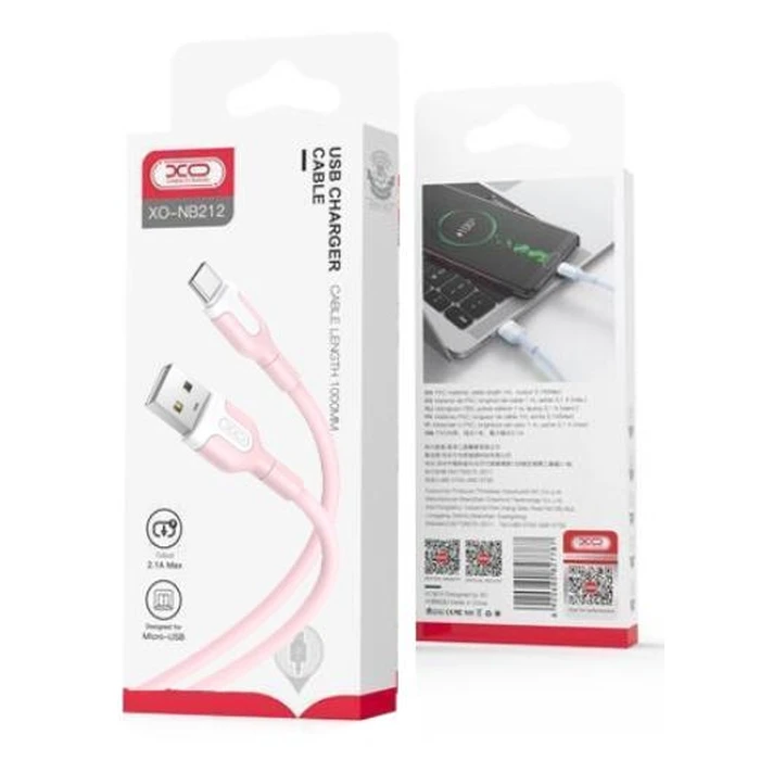 Καλώδιο Φόρτισης Xo Nb212 Type-C Ροζ