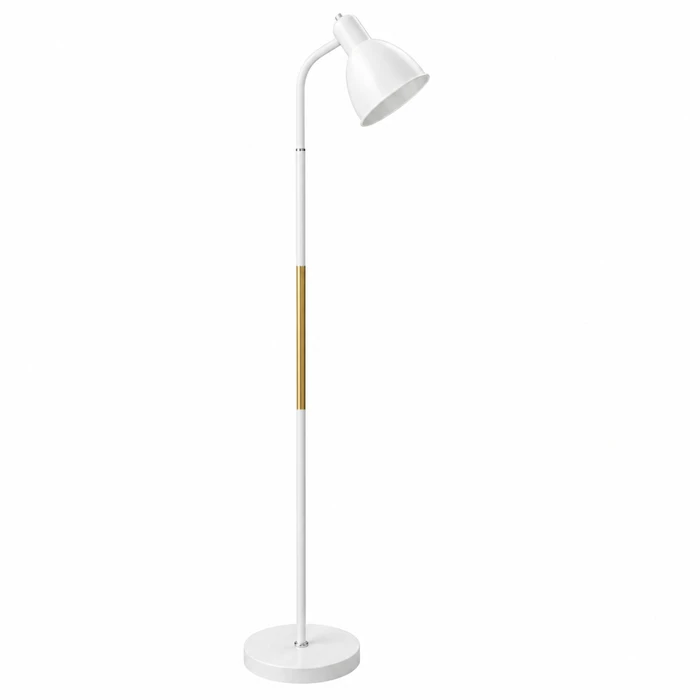 VenCore Orin White 6091-20016 - Modern Floor Lamp White Aluminum with White Shade, 1xE27