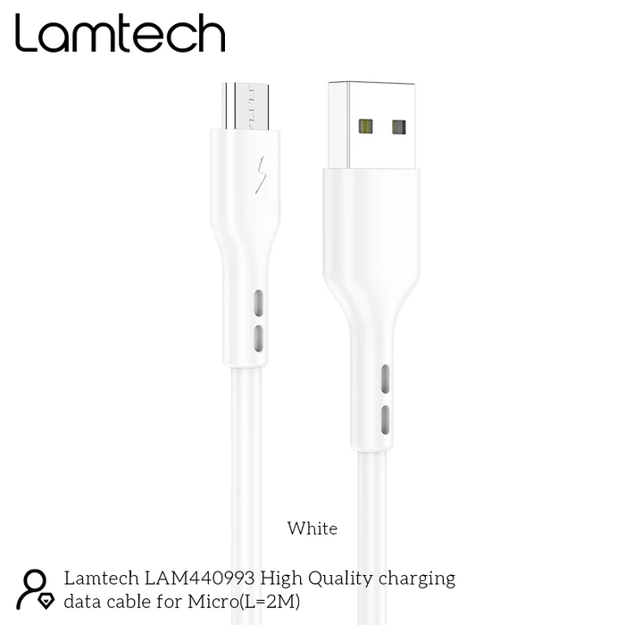 Καλώδιo USB Lamtech Data Micro 2m WHITE