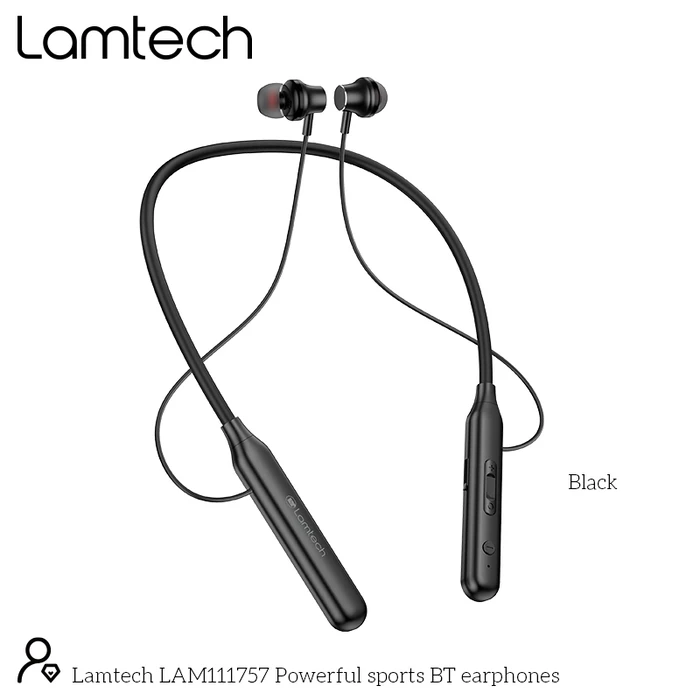 Bluetooth Handsfree Lamtech POWERFUL SPORTS Black