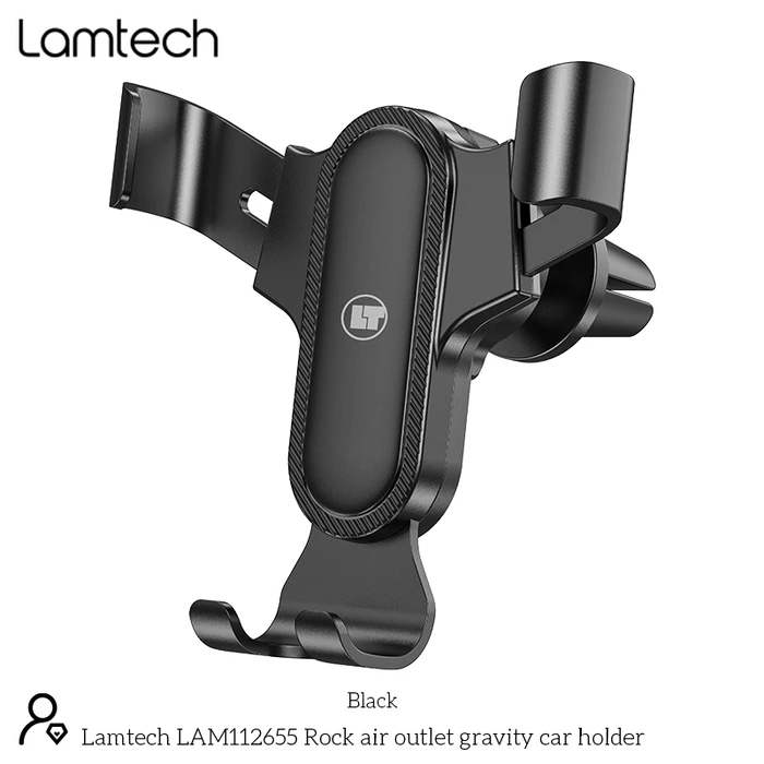 Βάση Κινητού Αυτοκινήτου Lamtech ROCK AIR OUTLET IN-CAR Black