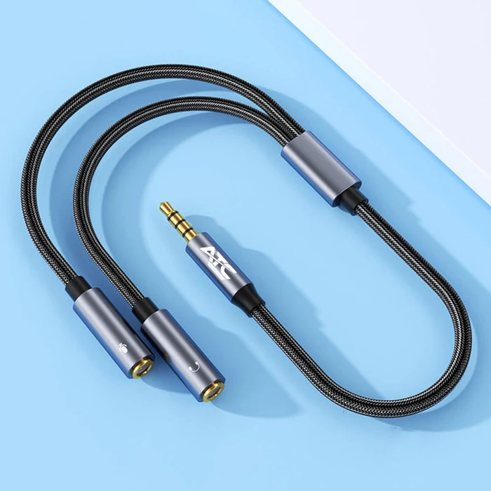 Αντάπτορας Ήχου ATC HQ 3.5mm 4PIN Θηλ. Σε 2x 3.5mm 0.35m