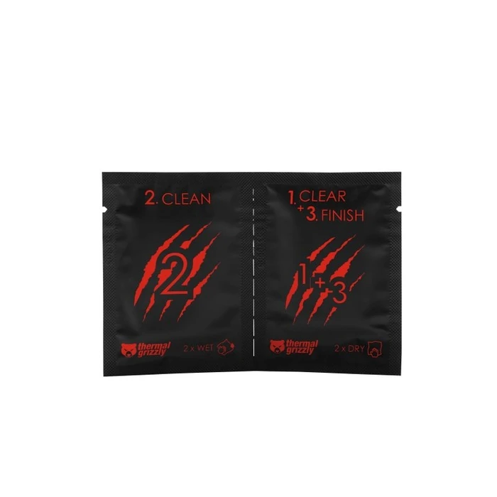 Cleaning Wipes Thermal Grizzly TG remove and degrease wipes
