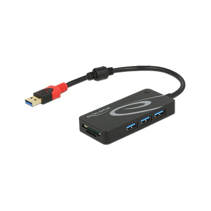 USB Hub Delock USB3.1 TypA -> 3x USB3.0 TypA +2x Slot SD