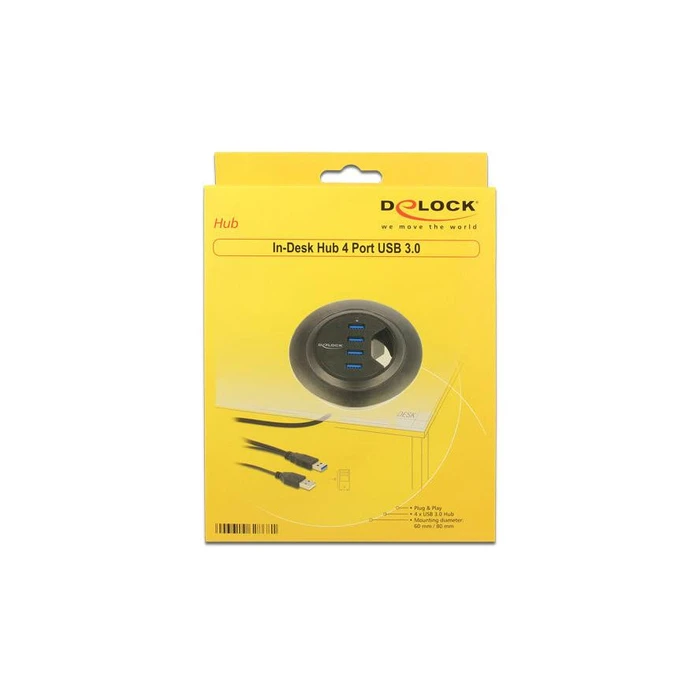 USB Hub Delock USB 3.0 Table Mount 4-Port