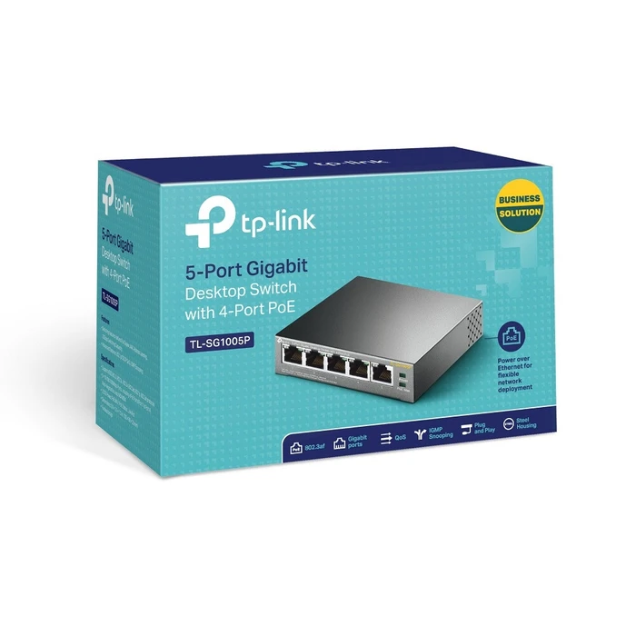Network Switch TP-Link 5x GE TL-SG1005P (4xPOE/56W)
