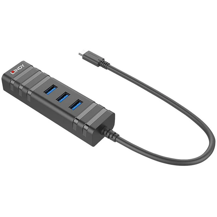 USB Hub Lindy USB 3.1 Hub & Gigabit Ethernet Adapter USB Type C
