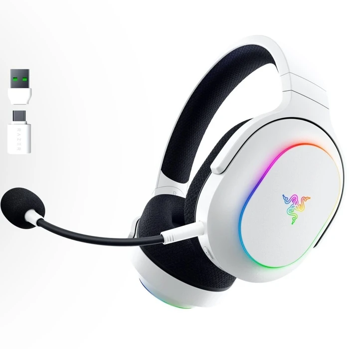 Gaming Headset Gaming Razer BARRACUDA X WHITE Chroma - RGB Wireless & Bluetooth - PC/PS5/Switch/Android 