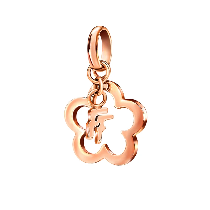 Γυναικείο Κολιέ Folli Follie 1P13T002R (2cm) από Ασήμι Pink Gold