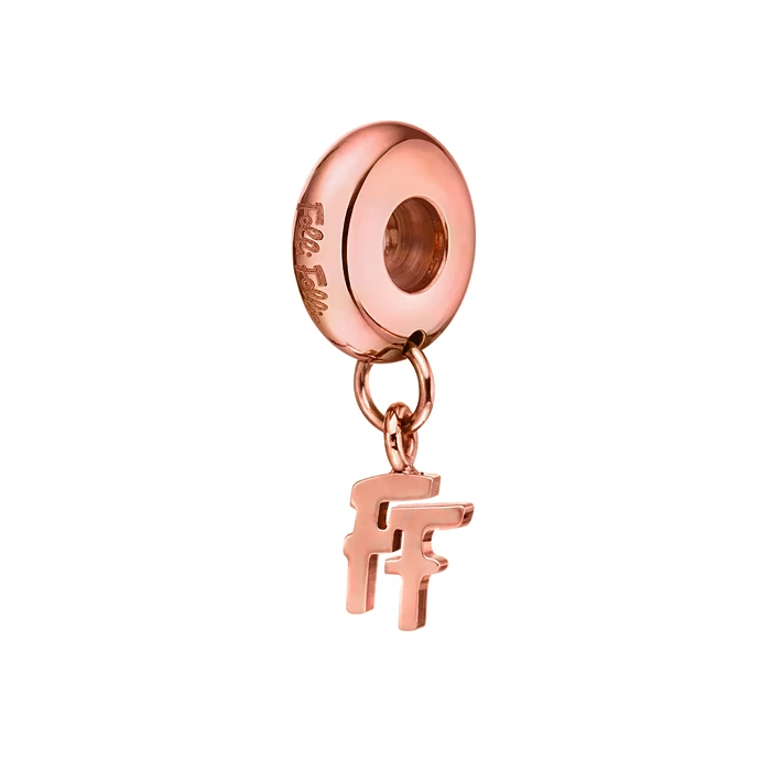 Γυναικείο Charm Folli Follie 1P16T011R (1cm) από Ασήμι Pink Gold