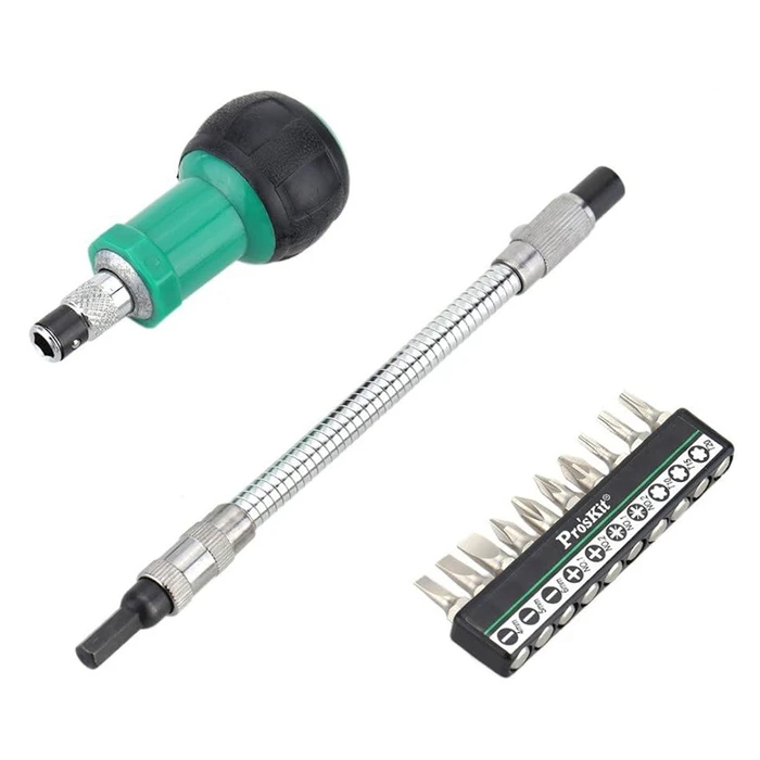 Κατσαβίδι Proskit Σετ Καστάνιας 1PK-201 με 10 Μύτες, 12τμχ