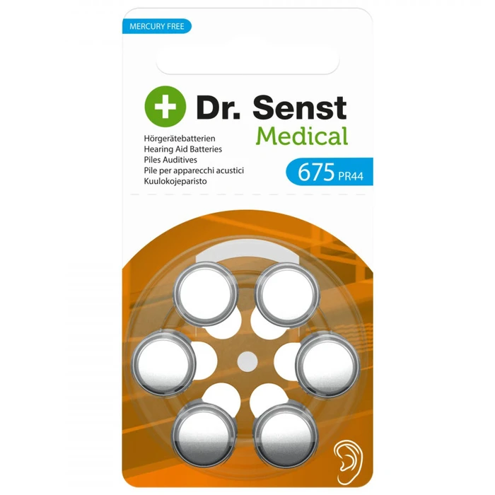 Μπαταρίες Ακουστικών Βαρηκοΐας Dr. Senst 675 (6τμχ)