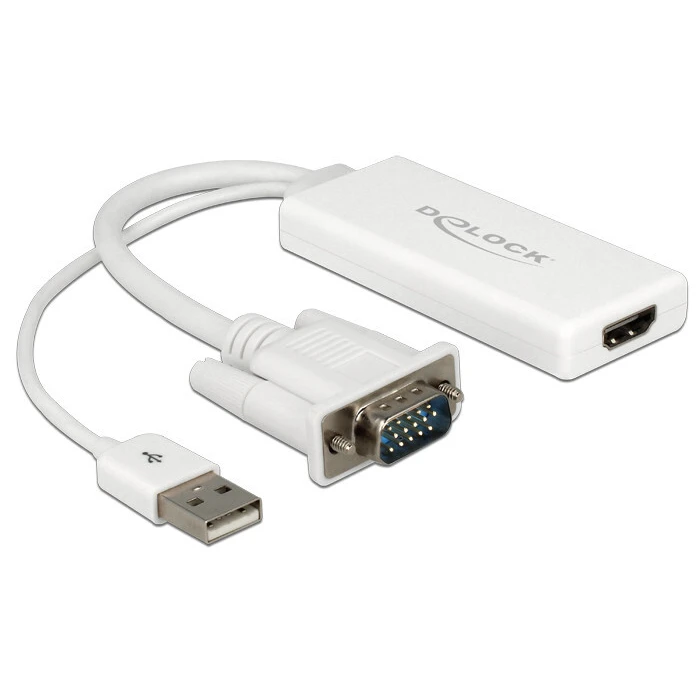 Αντάπτορας Delock VGA D-Sub15 + USB to HDMI