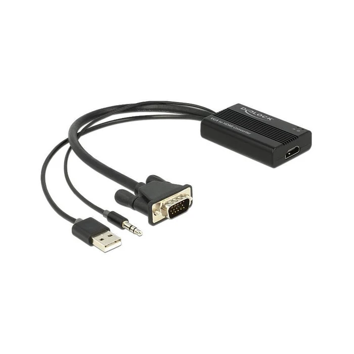 Αντάπτορας VGA Delock D-Sub15 Audio to HDMI A St/Bu