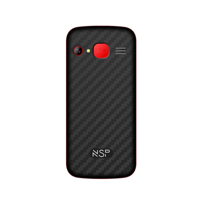 Κινητό Τηλέφωνο NSP 2000DS RED (Ελληνικό Μενού) Dual SIM με Bluetooth, οθόνη 1.8 , κουμπί SOS και ΔΩΡΟ hands-free