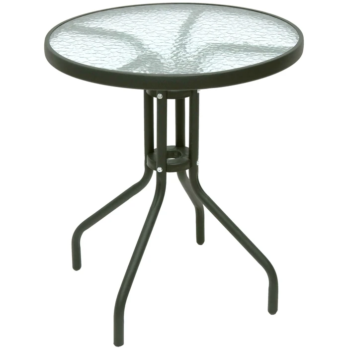 Velco Anthracite Round Metal Table - Dimensions: Ø60xH72cm