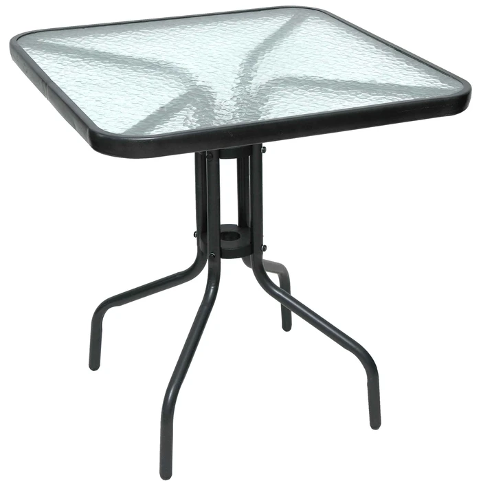 Velco Metal Square Garden Table Anthracite L70xW70xH72cm