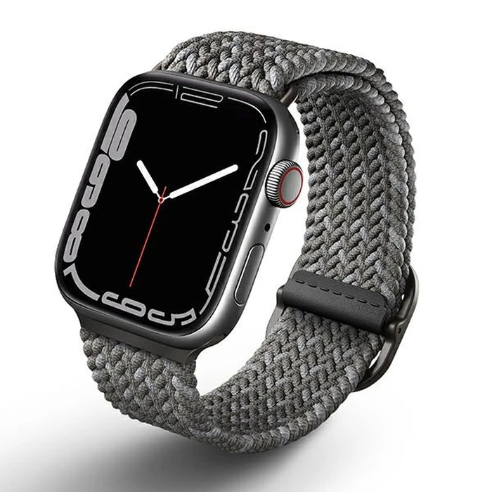 UNIQ Aspen strap Apple Watch 4/5/6/7/SE/8/9/Ultra 44/45/49mm Braided DE gray/pebble grey