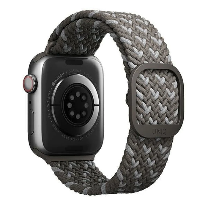 UNIQ Aspen strap Apple Watch 4/5/6/7/SE/8/9/Ultra 44/45/49mm Braided DE gray/pebble grey