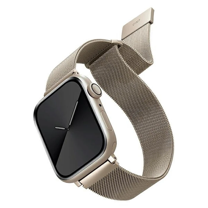 UNIQ Dante strap Apple Watch 4/5/6/7/SE/8/9/Ultra 44/45/49mm Stainless Steel starlight