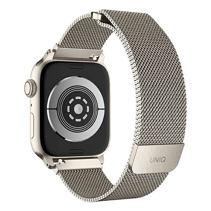 UNIQ Dante strap Apple Watch 4/5/6/7/SE/8/9/Ultra 44/45/49mm Stainless Steel starlight