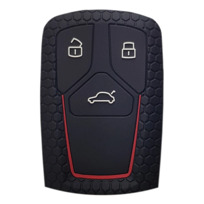 Θήκη κλειδιού για αυτοκίνητα Audi 2008-02, εύκαμπτη, μαύρη