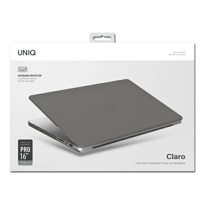 UNIQ Claro Apple MacBook Pro 16" (M1/M2/M3/M4/M5) 2021-2026 smoke matt grey