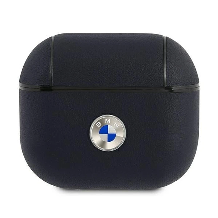 BMW BMA3SSLNA Apple AirPods 3 cover navy Geniune Leather Silver Logo