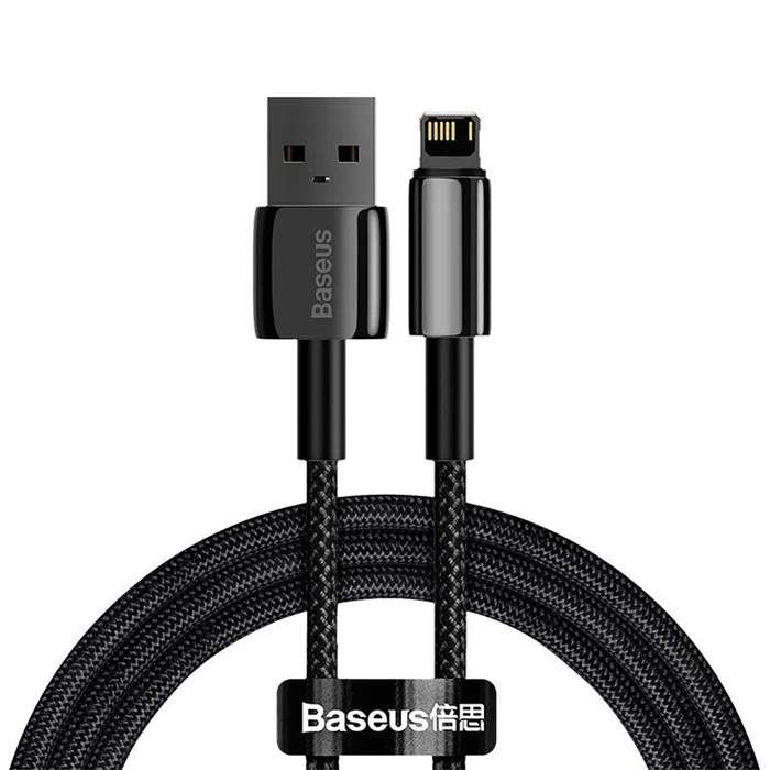 Καλώδιο USB to Lightning Baseus Tungsten Gold iP 2.4A 1m (black)