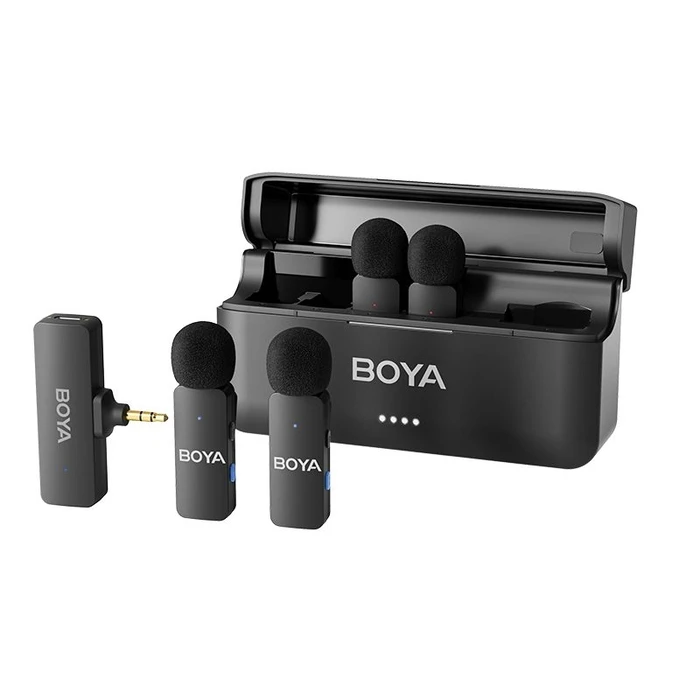 Μικρόφωνο Boya By-V4 Wireless 4 Person 4-Channel Mini Lavalier 3.5mm For Camera 2.4ghz 