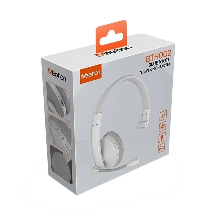 Multimedia Ακουστικό Meetion BTH002 Τηλεφωνίας Bluetooth / Λευκό