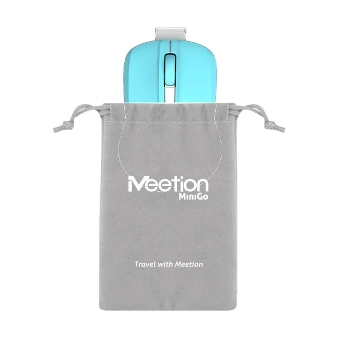 Ποντίκι Ασύρματο Meetion Silent Mini 2.4G Οπτικό (Κυανό)