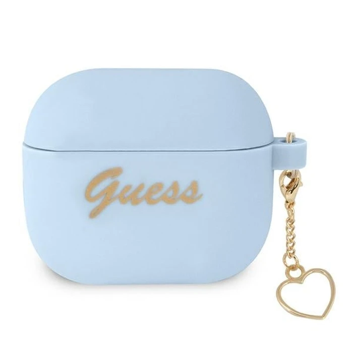 Guess GUA3LSCHSB Apple AirPods 3 cover blue Silicone Charm Collection