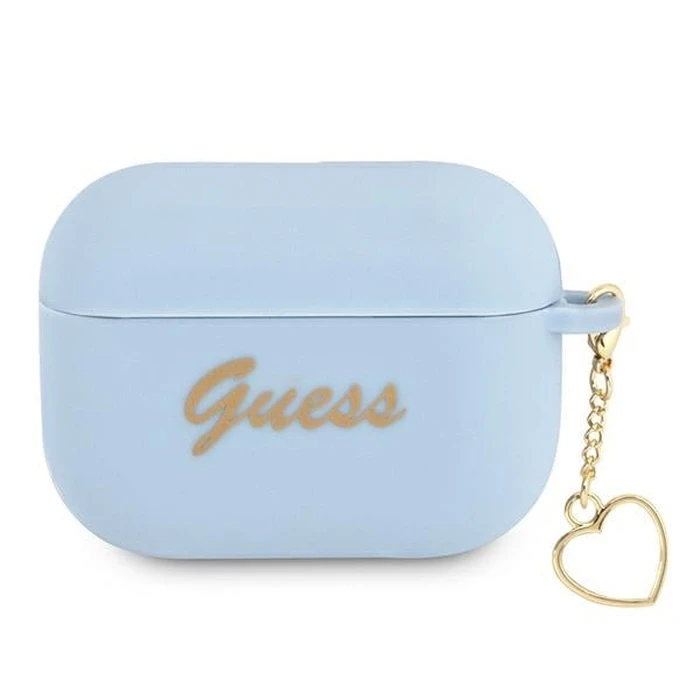 Guess GUAPLSCHSB Apple AirPods Pro cover blue Silicone Charm Collection