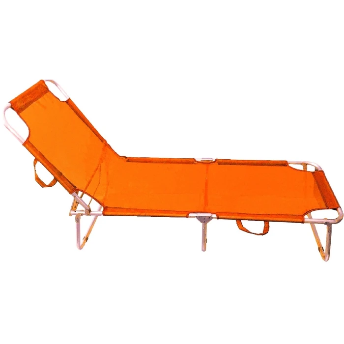 Orange Aluminum Folding Sun Lounger (TEXT 1x1)