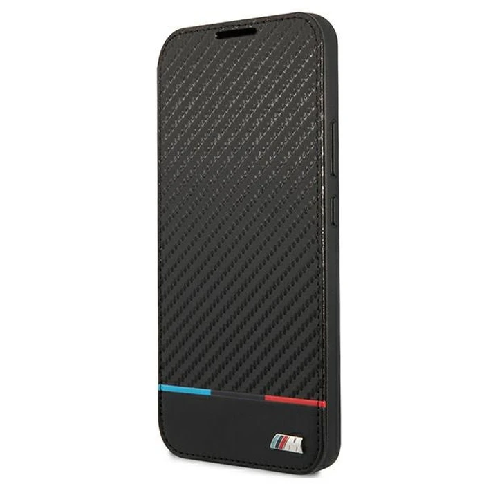 BMW BMBKS22MPUCARTCBK Samsung Galaxy S22+ Plus black bookcase M Collection Triangles