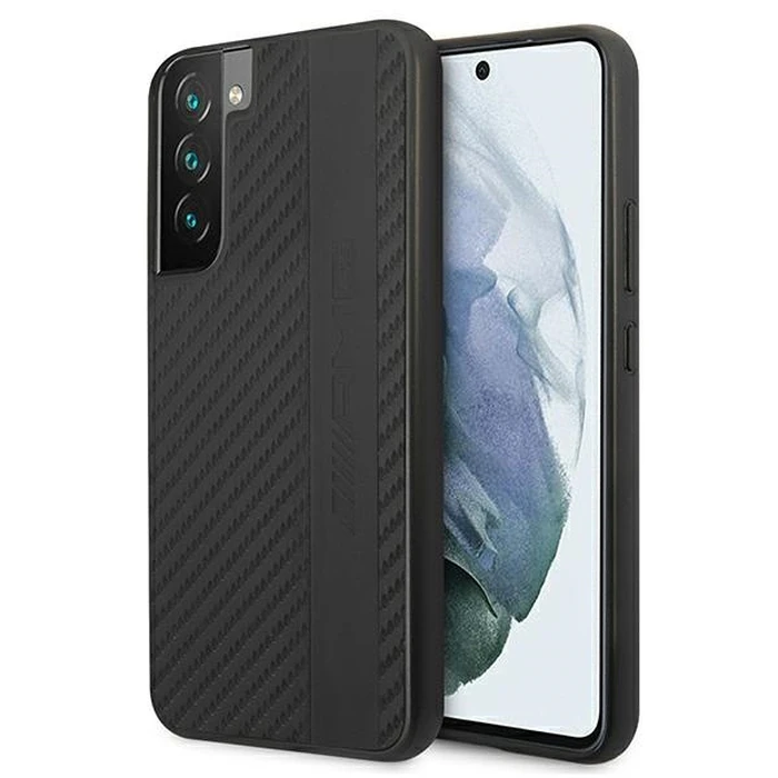 Mercedes AMG AMHCS22MBLSCA Samsung Galaxy S22+ Plus black hardcase Carbon Stripe&Embossed