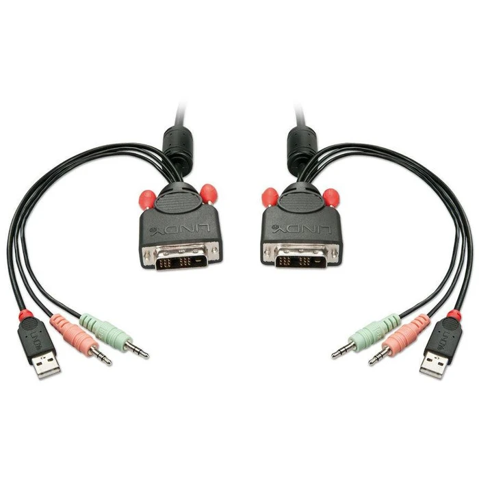KVM Switch Lindy DVI 2 Port Compact USB 2 Audio USB 2 Audio