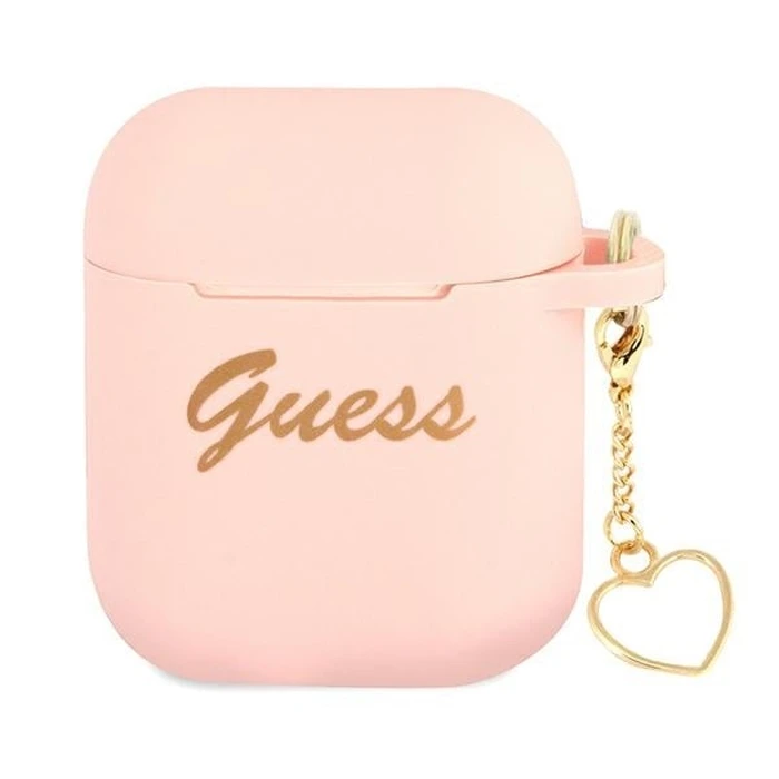 Guess GUA2LSCHSP Apple AirPods pink Silicone Charm Heart Collection