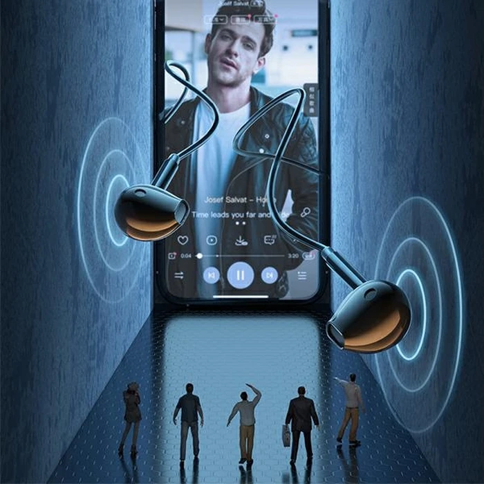 AWEI earphones PC-7 3,5mm jack black