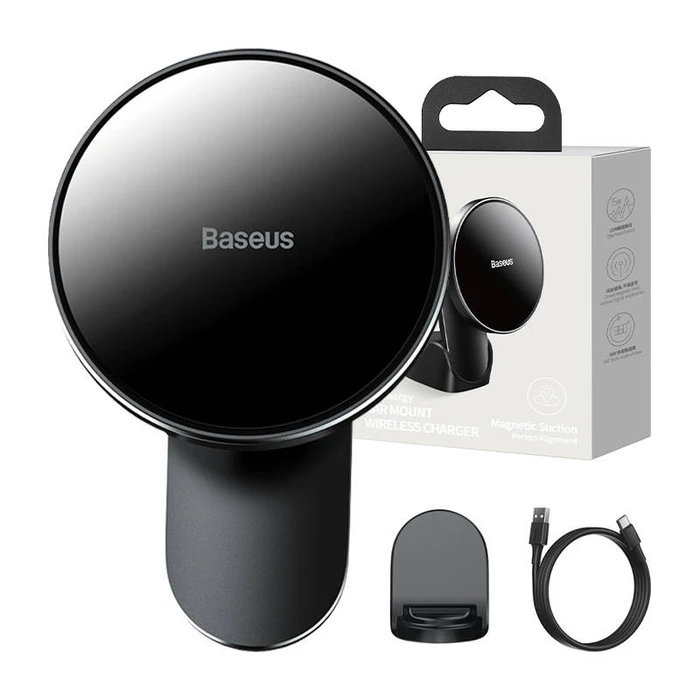 Βάση Στήριξης Smartphone Baseus Big Energy mount with wireless charger 15W for I 12 / I 13 (Black)