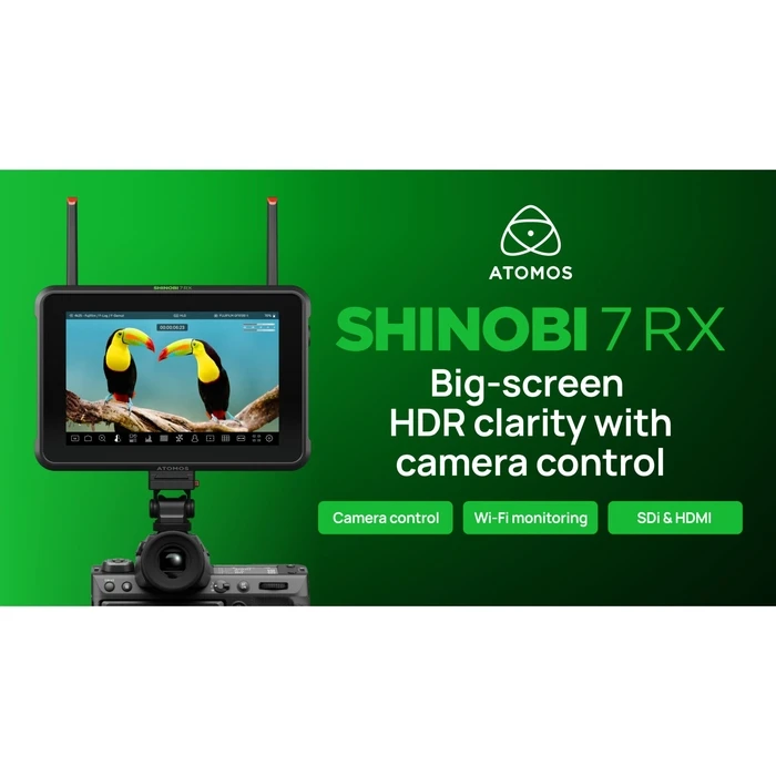 Atomos Shinobi 7 RX HDMI/SDI 7" HDR On-Camera Monitor & Wireless Receiver