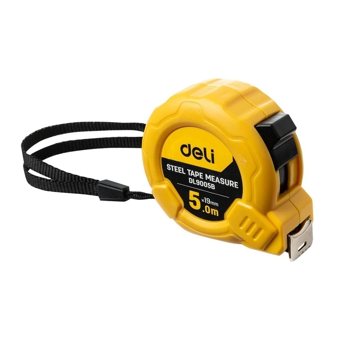 Μετροταινία Deli Steel 5m/19mm EDL9005B (yellow)